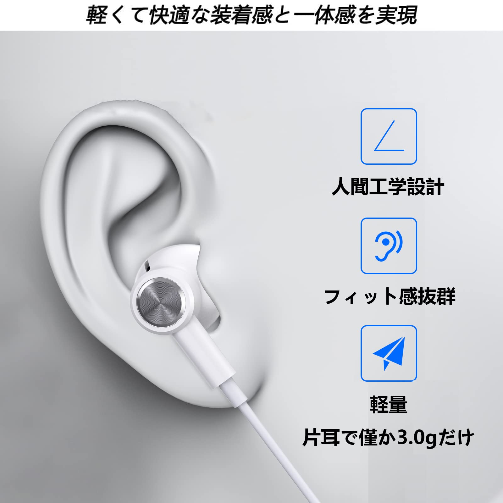 Amazon.co.jp: 【2022新版】 イヤホン 有線イヤホン インナーイヤー型